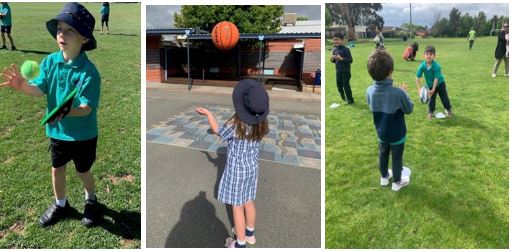 PE Students Playing Tennis, basketball and football